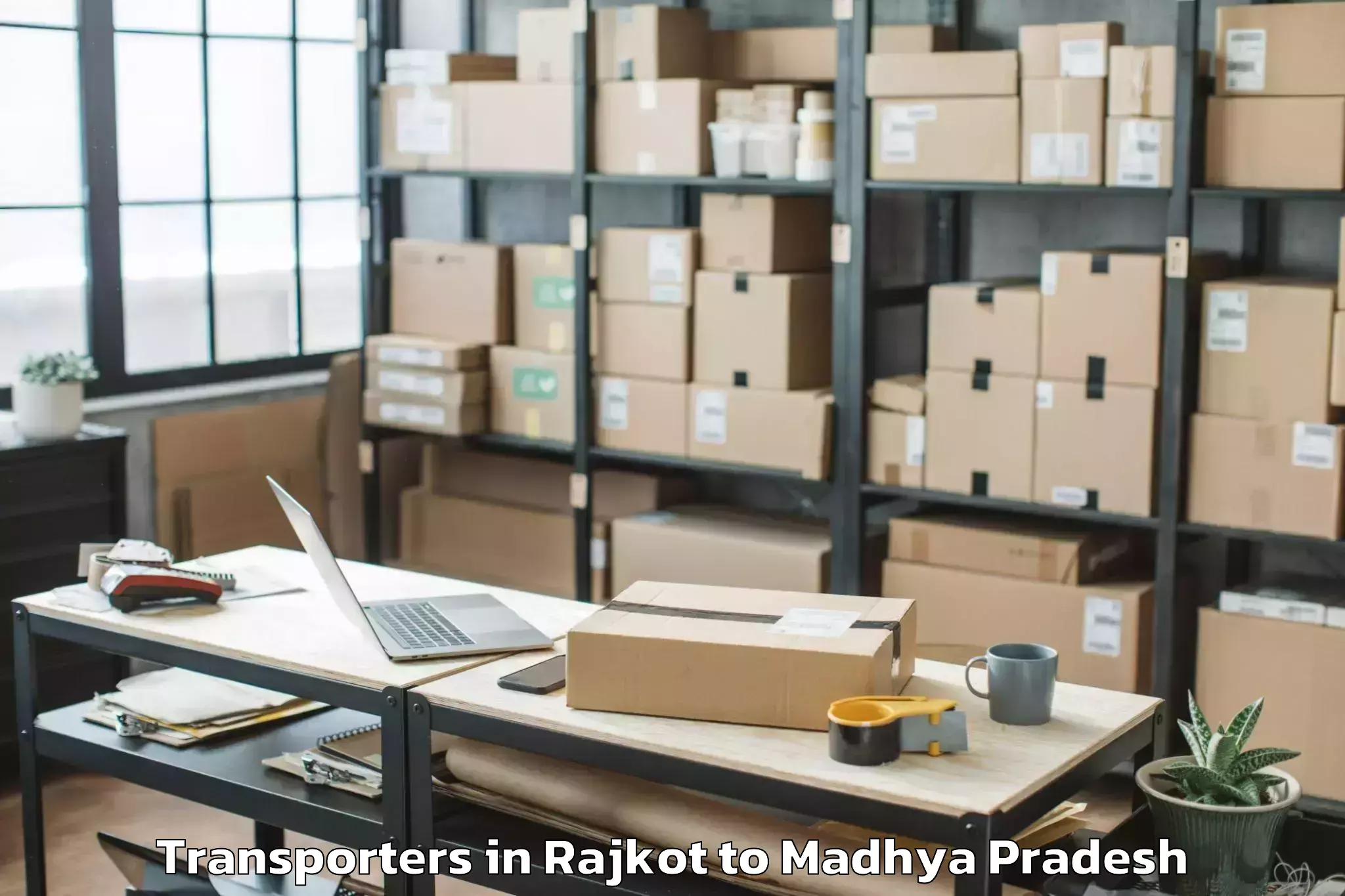 Book Rajkot to Malhargarh Transporters Online